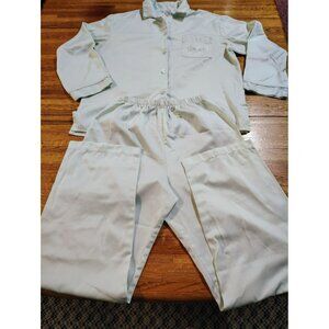 Miss Elaine intimate sleepwear PJ set pastel green women's small soft silky